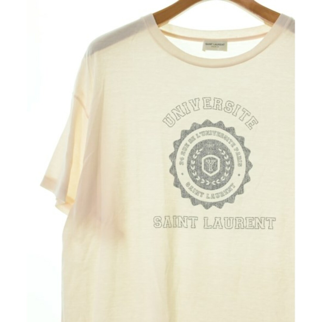 SAINT LAURENT PARIS Tシャツ・カットソー S ピンク 【古着】 SAINT LAURENT PARIS Tシャツ・カットソー S ピンク 【古着】