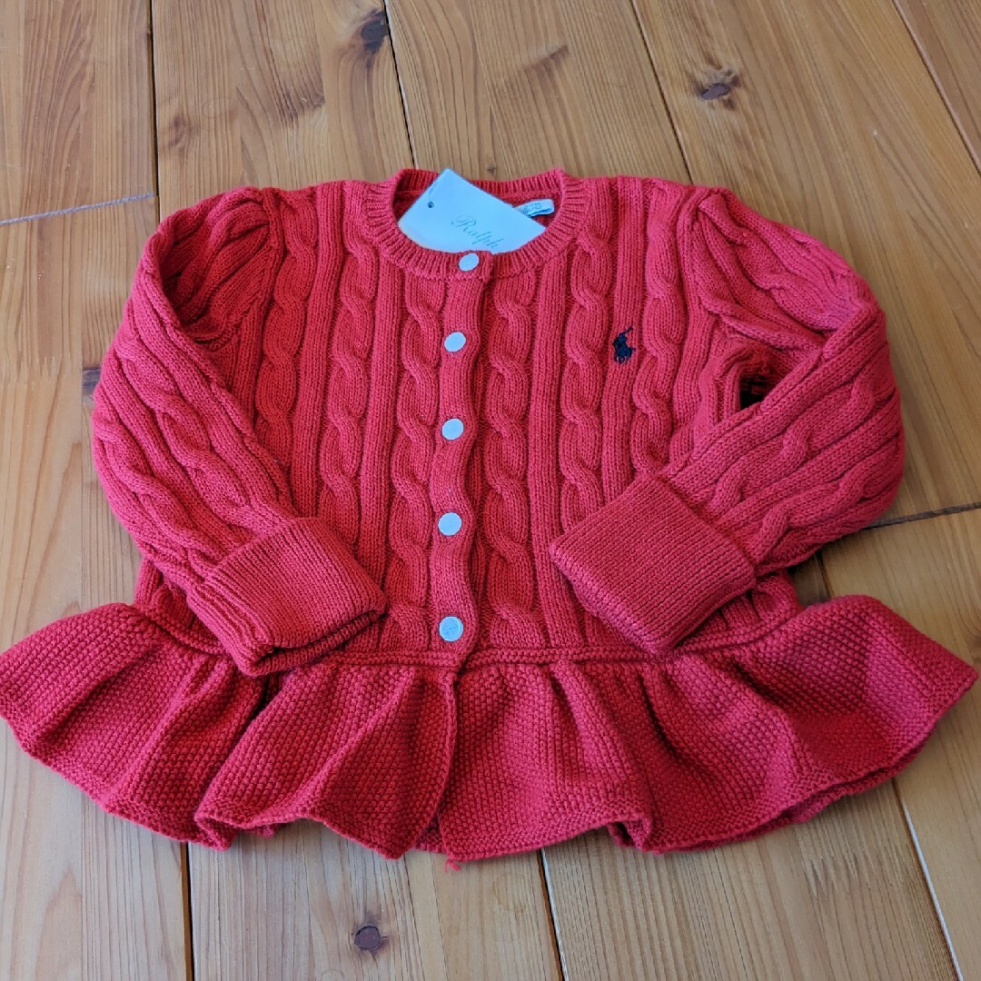 Ralph Lauren(ラルフローレン)の新品 ラルフローレン ニットカーディガン24M キッズ/ベビー/マタニティのキッズ服女の子用(90cm~)(カーディガン)の商品写真