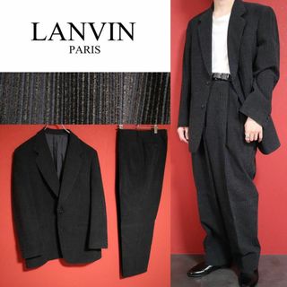 LANVIN - 極美品! ランバン セットアップスーツ ストライプ 総 LANVIN - 極美品! ランバン セットアップスーツ ストライプ 総