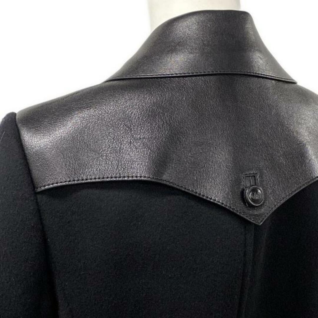 GUCCI - GUCCI グッチ 黒 貴重 牛革パイピング ロング コート