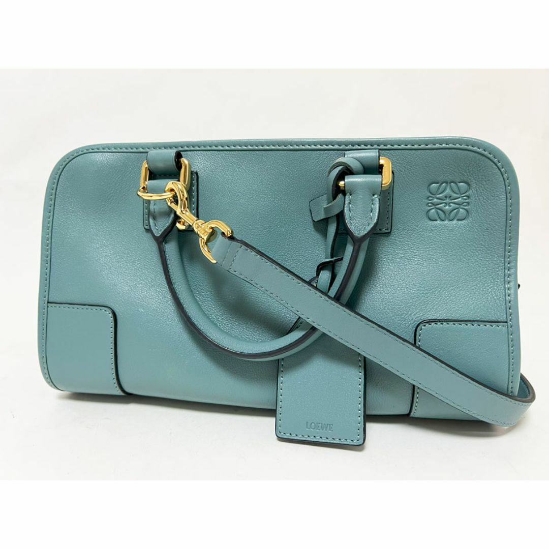 LOEWE - LOEWE ロエベ AMAZONA アマソナ 28 ハンドバッグ ショルダーバッグ ブルー 352.30.N03 美品