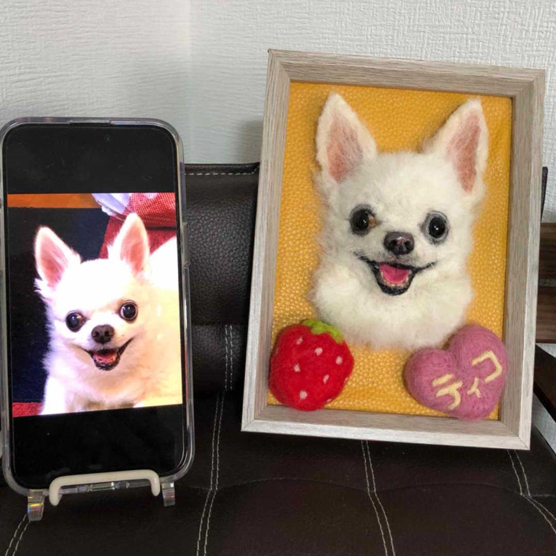 わんこ限定 わたわたペット うちの子プレート 羊毛フェルト作品 わんこ限定 わたわたペット うちの子プレート 羊毛フェルト作品