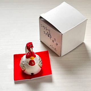 ニワトリ　鶏の土鈴　郷土玩具　干支　レトロ　アンティーク　ヴィンテージ　和風
