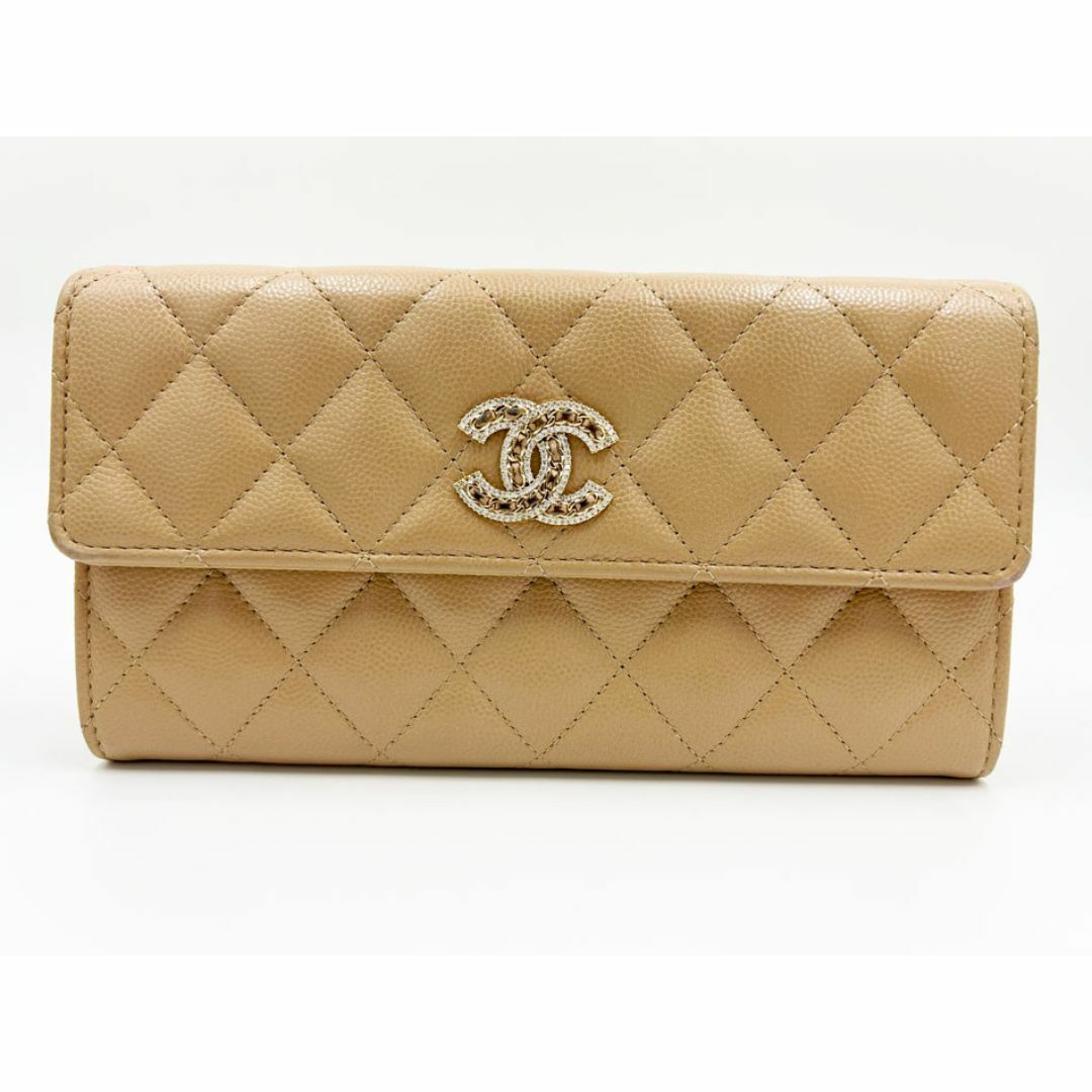 CHANEL - CHANEL シャネル キャビアスキン ロングフラップ CHANEL - CHANEL シャネル キャビアスキン ロングフラップ