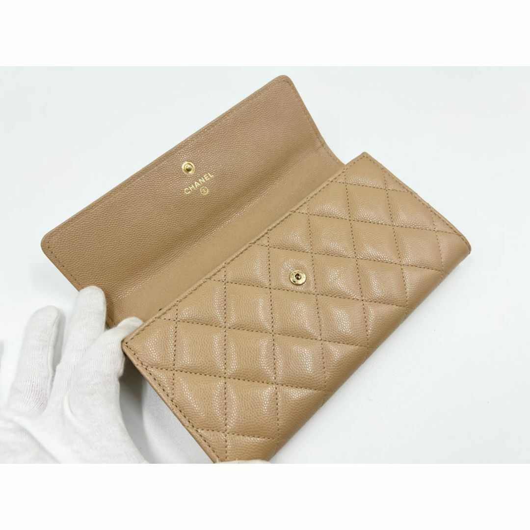 CHANEL - CHANEL シャネル キャビアスキン ロングフラップ CHANEL - CHANEL シャネル キャビアスキン ロングフラップ
