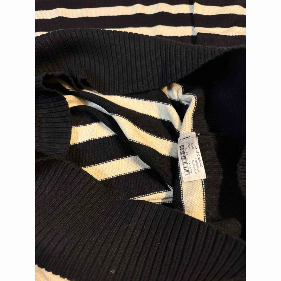 ZARA - ザラ タートルネック ニット ワンピース ストライプ ZARA - ザラ タートルネック ニット ワンピース ストライプ