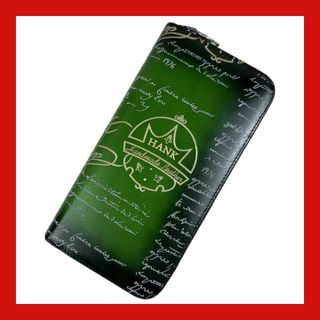 財布 メンズ 長財布 大容量 革財布 YKKファスナー サイフ Green(長財布)