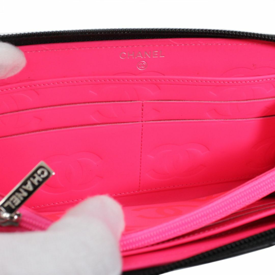 CHANEL - シャネル 長財布 カンボン ライン カーフレザー CHANEL - シャネル 長財布 カンボン ライン カーフレザー