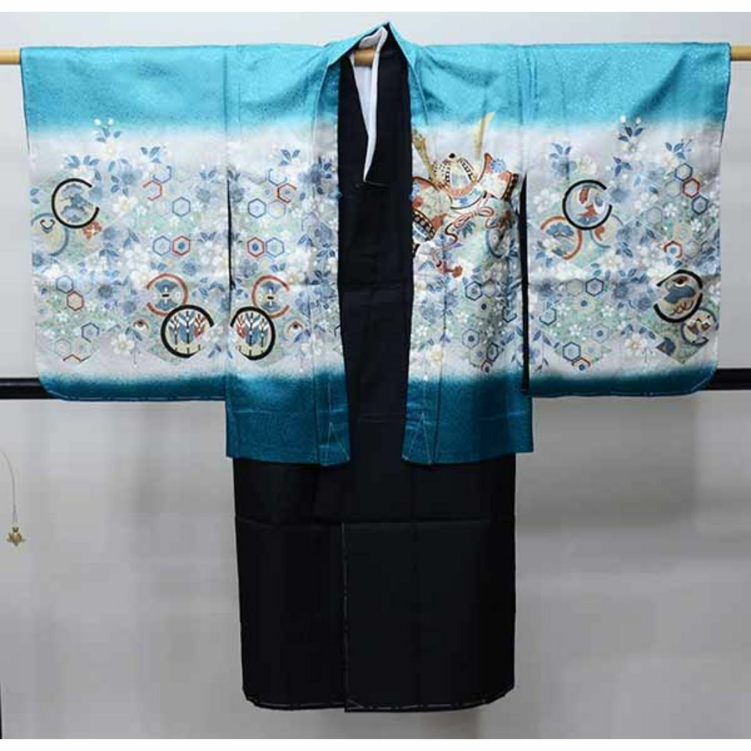 七五三 五歳 男児 羽織・着物・襦袢3点セット 豪華絢爛 金刺繍 七五三 五歳 男児 羽織・着物・襦袢3点セット 豪華絢爛 金刺繍
