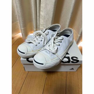 CONVERSE - コンバース ジャックパーセル レザー 白 サイズ:25の CONVERSE - コンバース ジャックパーセル レザー 白 サイズ:25の