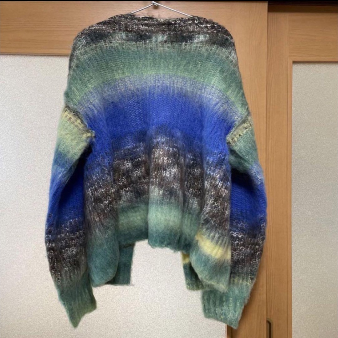 6 (ROKU) - perverze Gradient Stripe Wide Cardigaの通販 by 6 (ROKU) - perverze Gradient Stripe Wide Cardigaの通販 by