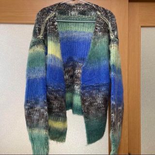 6 (ROKU) - perverze Gradient Stripe Wide Cardigaの通販 by 6 (ROKU) - perverze Gradient Stripe Wide Cardigaの通販 by