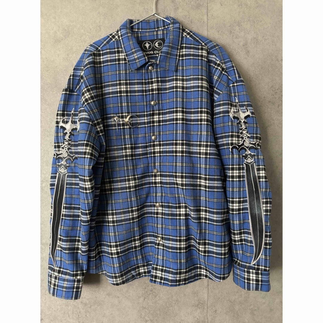 GD様専用 サグクラブ THUG CLUB フランネルチェックシャツ の GD様専用 サグクラブ THUG CLUB フランネルチェックシャツ の