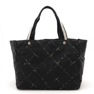 シャネル(CHANEL)のCHANEL シャネル 旧トラベルライン トートMM トートバッグ ショルダーバッグ 肩掛け ナイロン 黒 ブラック 赤 レッド(トートバッグ)