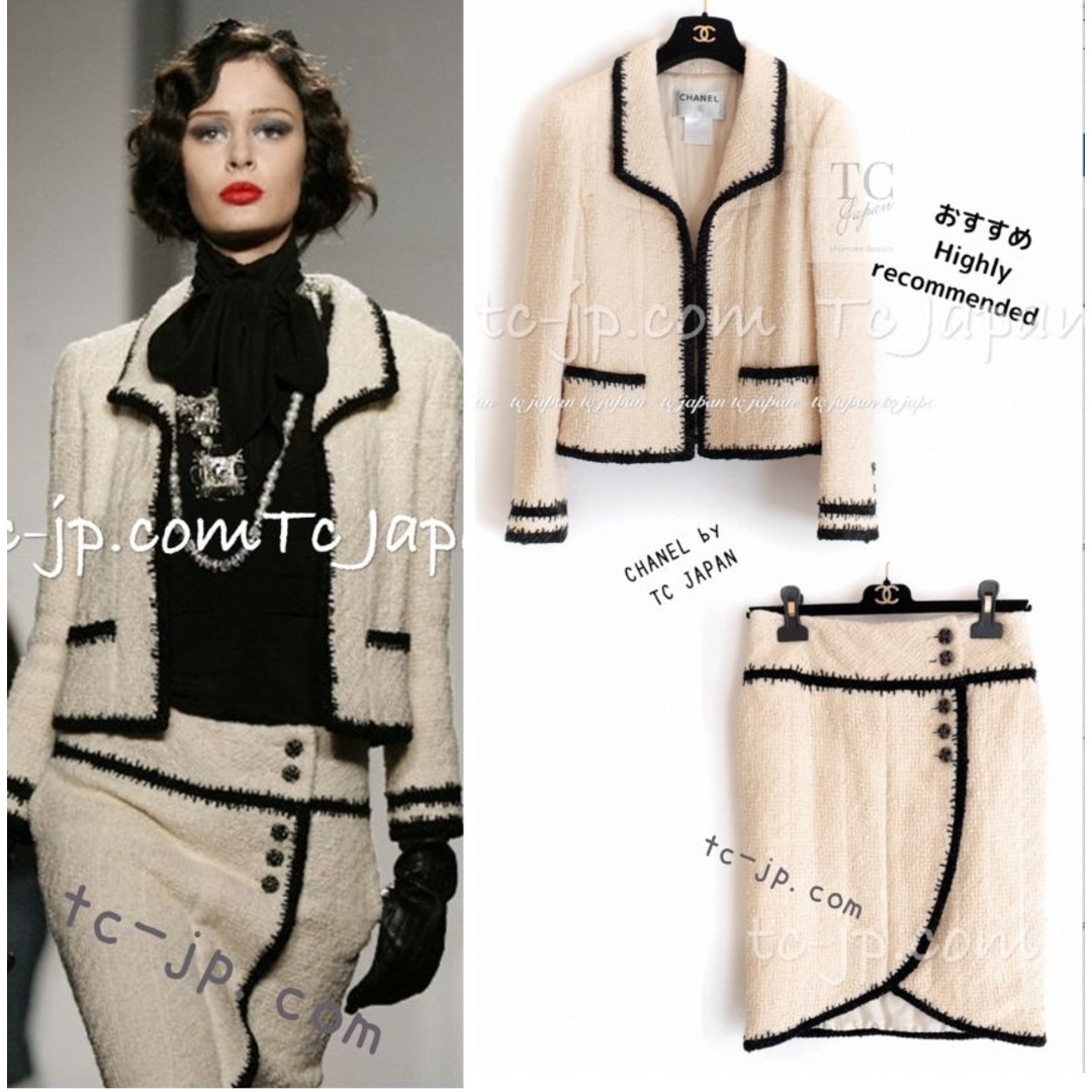 CHANEL - シャネル ジャケット スーツ CHANEL アイボリー CHANEL - シャネル ジャケット スーツ CHANEL アイボリー