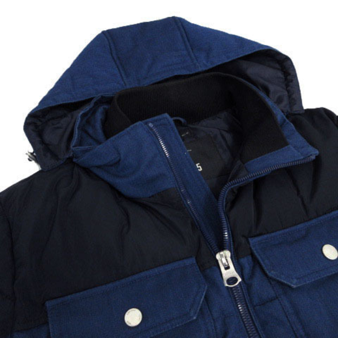 ZARA - ZARA ジャケット デニム切替 フード 中綿入り 配色 ZARA - ZARA ジャケット デニム切替 フード 中綿入り 配色