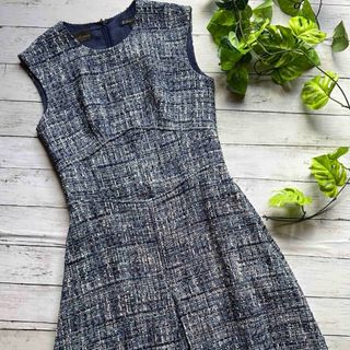 ブルックスブラザーズ(Brooks Brothers)のブルックスブラザーズ☆ツイードラメ入りノースリーブワンピース(ひざ丈ワンピース)