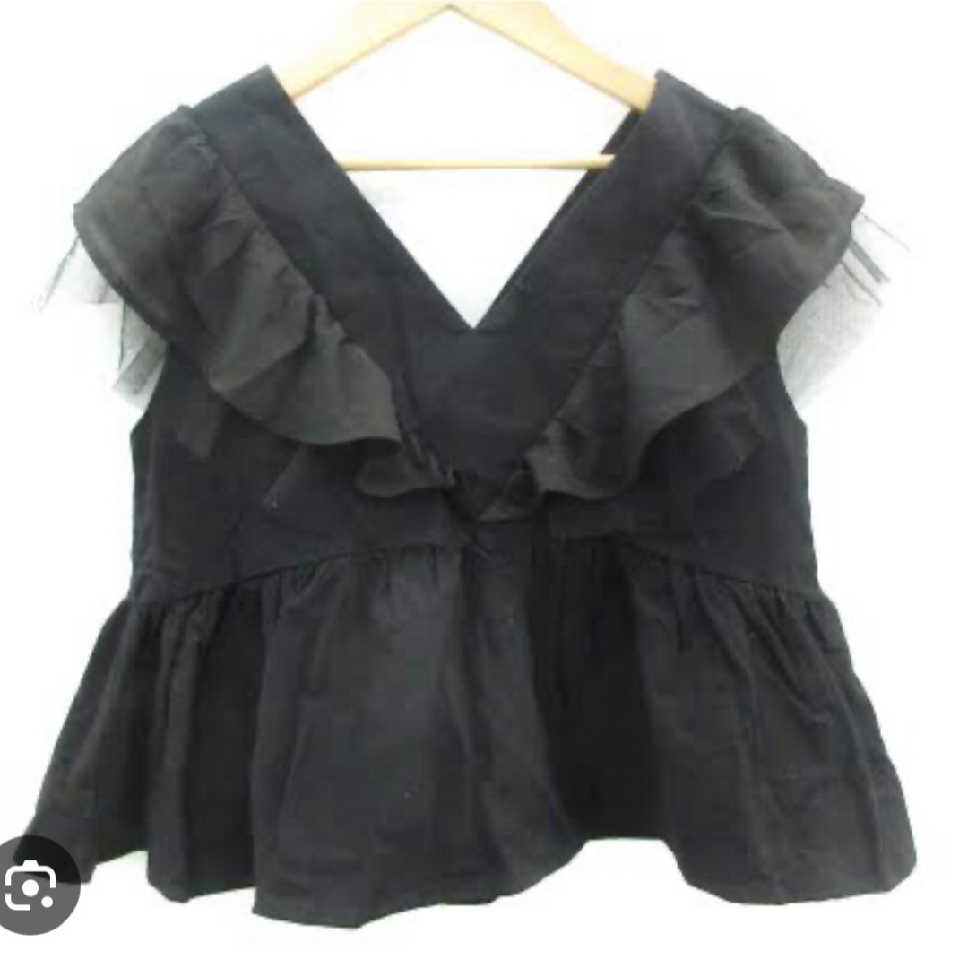 GRL(グレイル)のGRL Vネックカットソー ブラック メンズのトップス(Tシャツ/カットソー(半袖/袖なし))の商品写真