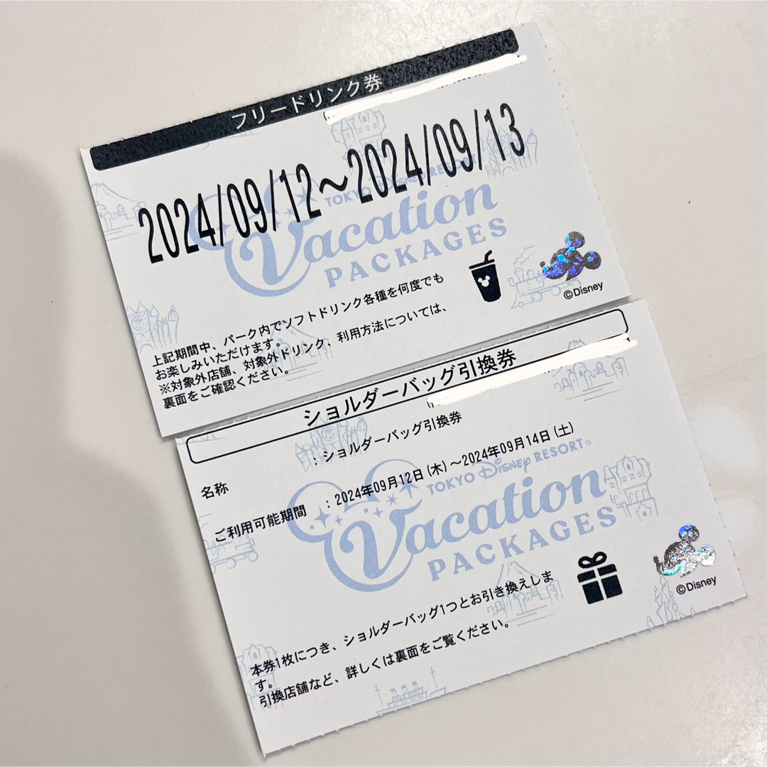 ディズニー フリードリンクチケット ショルダーバッグ引換券 ディズニー フリードリンクチケット ショルダーバッグ引換券