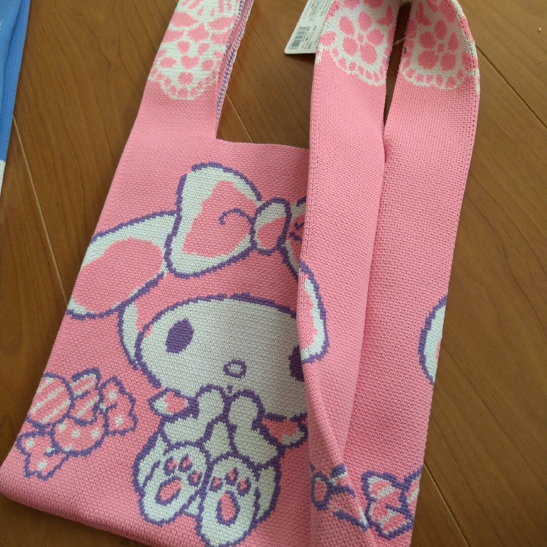 サンリオ(サンリオ)の【バッグ】SANRIO マイメロディ ニット トートバッグ 新品タグ付き レディースのバッグ(トートバッグ)の商品写真