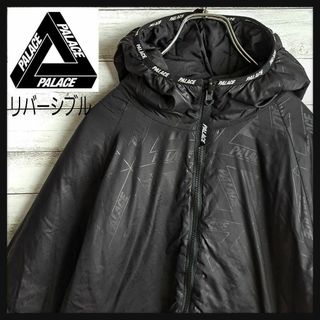 パレス(PALACE)の【リバーシブル】パレススケートボードズ ダウン 中綿 ブルゾン 総柄 ロゴ L(ダウンジャケット)