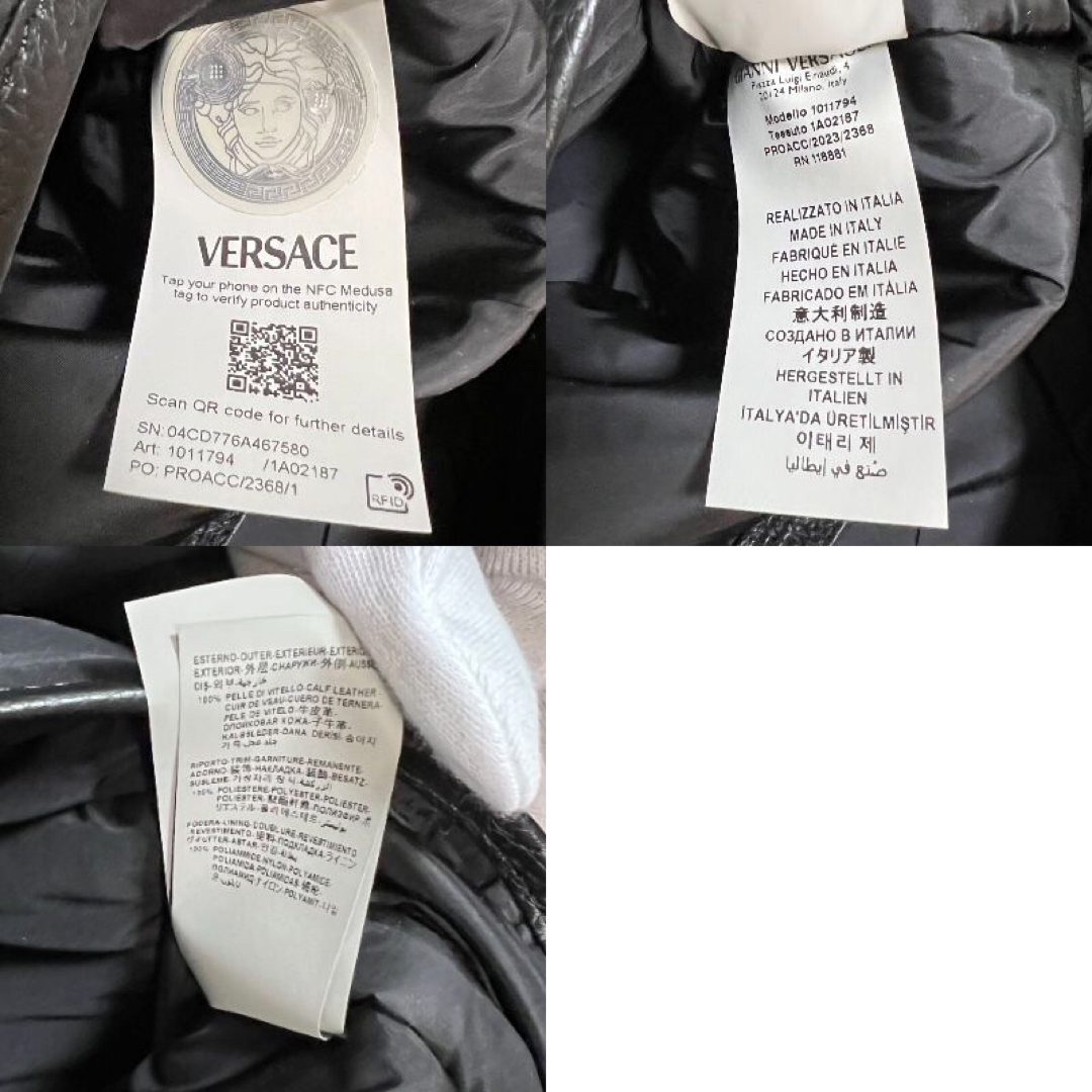 VERSACE - 美品♡A4可♡カーフレザー♡VERSACE ヴェルサーチ VERSACE - 美品♡A4可♡カーフレザー♡VERSACE ヴェルサーチ
