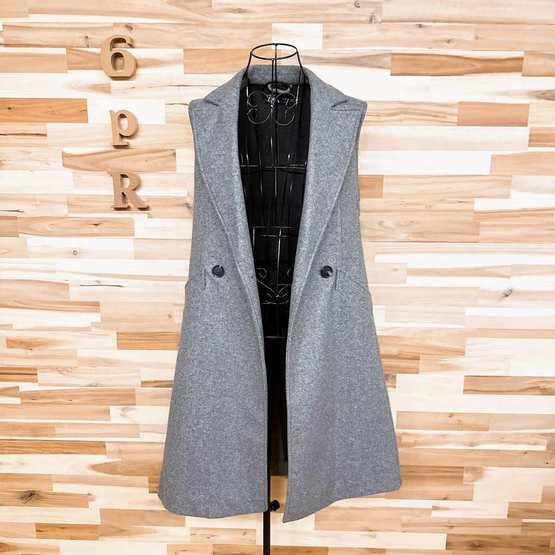 ZARA - 【ザラ】ボリューム ダブルブレスト ロング ベスト ZARA - 【ザラ】ボリューム ダブルブレスト ロング ベスト