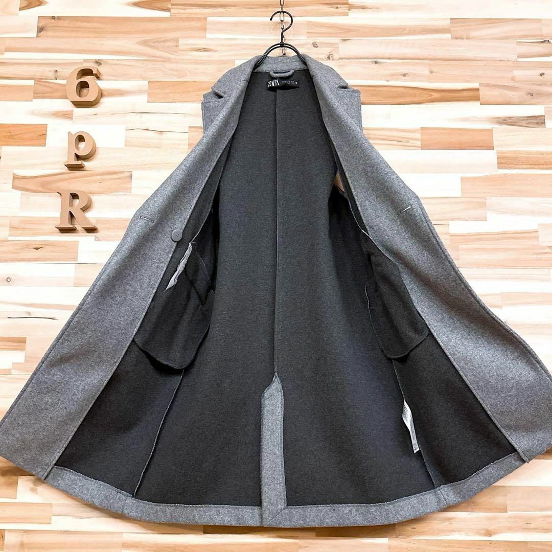ZARA - 【ザラ】ボリューム ダブルブレスト ロング ベスト ZARA - 【ザラ】ボリューム ダブルブレスト ロング ベスト