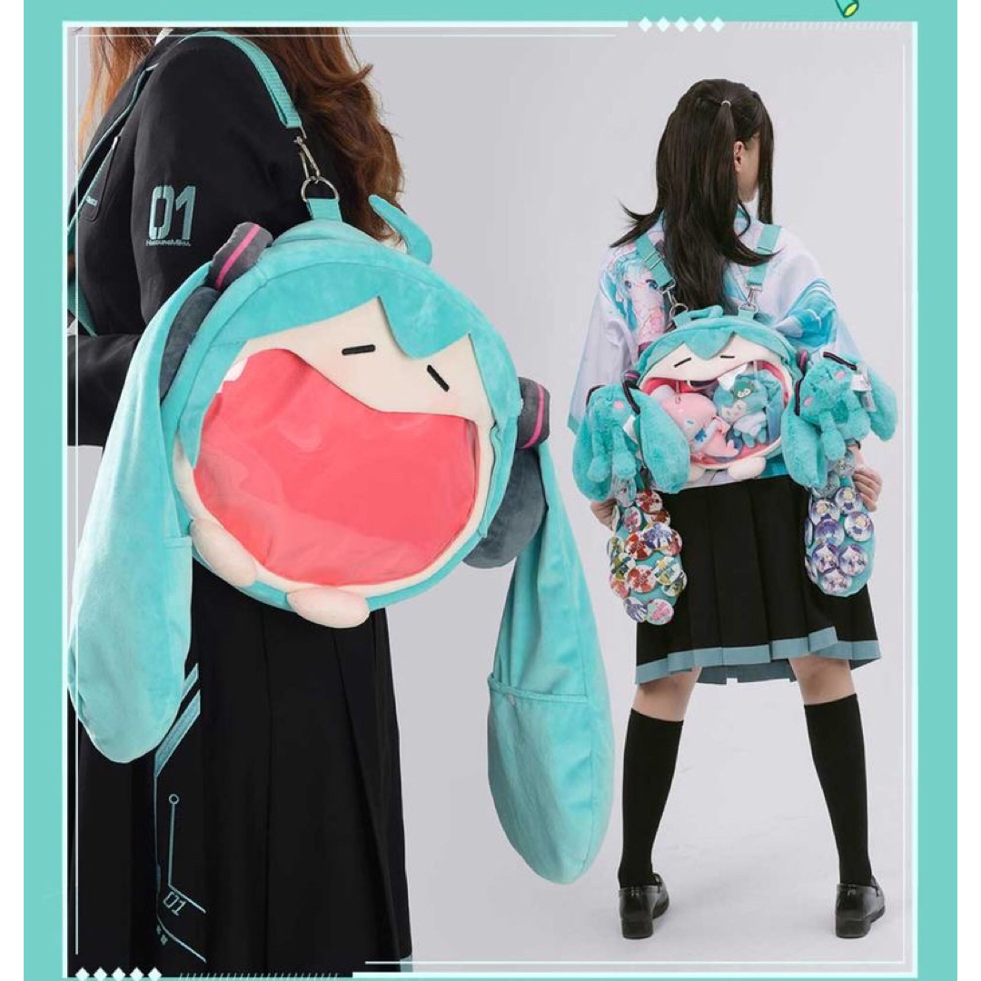 ボカロ 中国限定 初音ミク 4way ミニバッグ 痛バッグ 2種セット ボカロ 中国限定 初音ミク 4way ミニバッグ 痛バッグ 2種セット