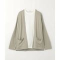 【NATURAL】【L】ラインカーディガン+Tシャツ -ハンドウォッシャブル-<A DAY IN THE LIFE>
