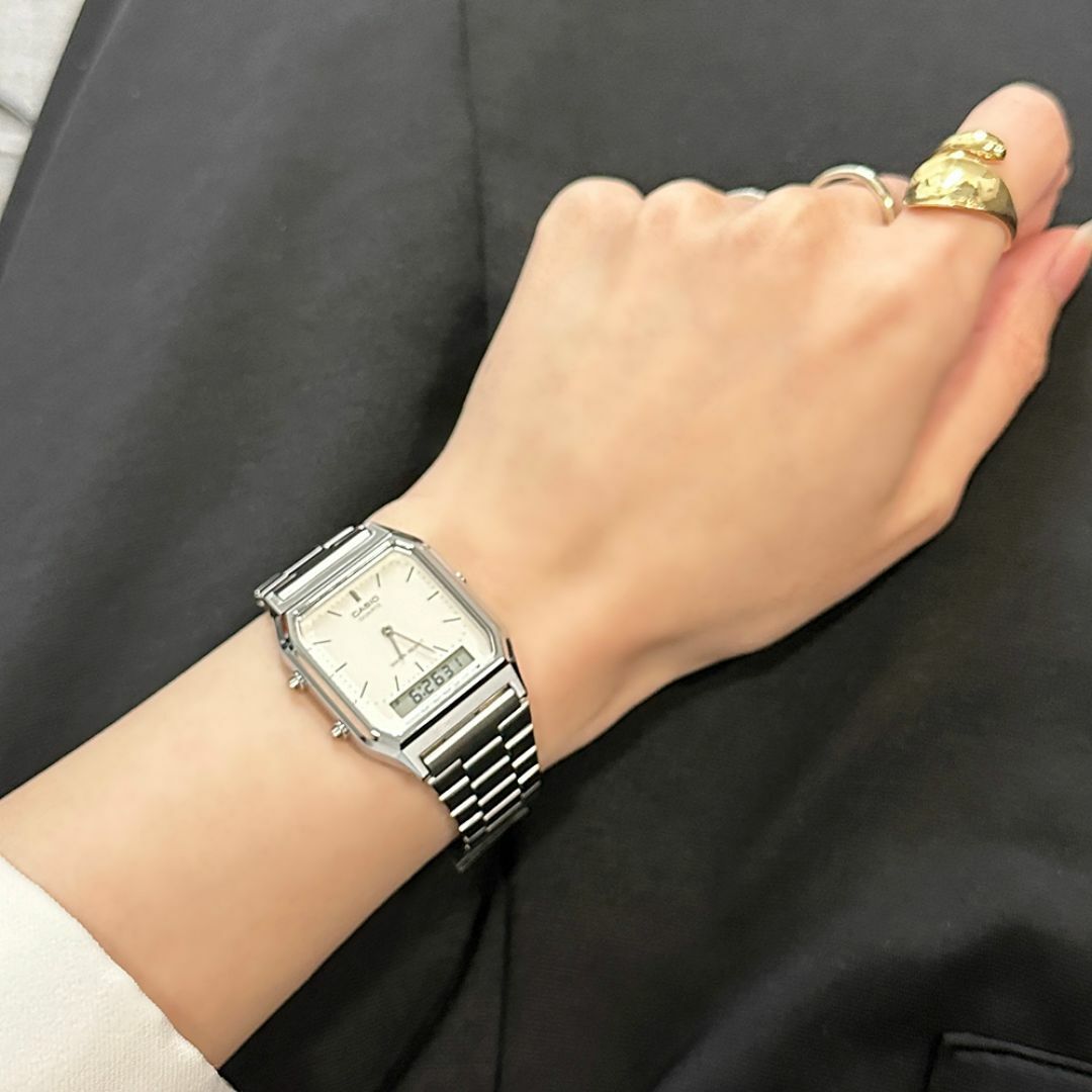 CASIO - ☆カシオ プレミアム 日本未発売 アナログデジタル AQ CASIO - ☆カシオ プレミアム 日本未発売 アナログデジタル AQ