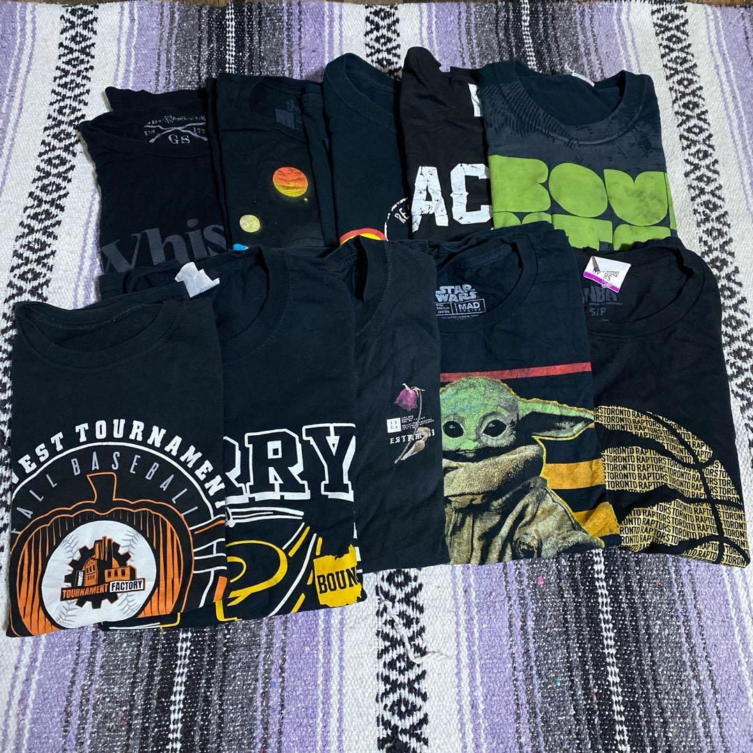 メンズ 半袖黒Tシャツ 90枚 USA古着 90s 古着卸 まとめ売り メンズ 半袖黒Tシャツ 90枚 USA古着 90s 古着卸 まとめ売り