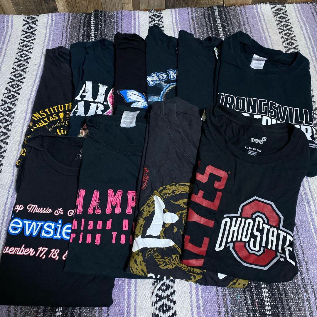 メンズ 半袖黒Tシャツ 90枚 USA古着 90s 古着卸 まとめ売り メンズ 半袖黒Tシャツ 90枚 USA古着 90s 古着卸 まとめ売り