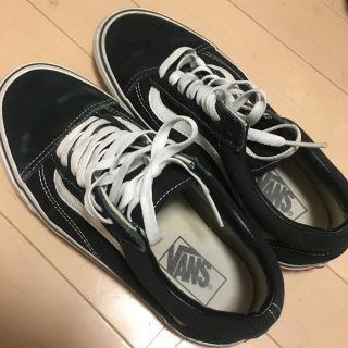 ヴァンズ(VANS)のVANS オールドスクール 黒×白  ロゴ赤 26cm(スニーカー)