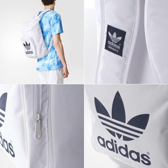 adidas(アディダス)の白【新品/即納OK】adidas オリジナルス リュック バックパック ホワイト レディースのバッグ(リュック/バックパック)の商品写真