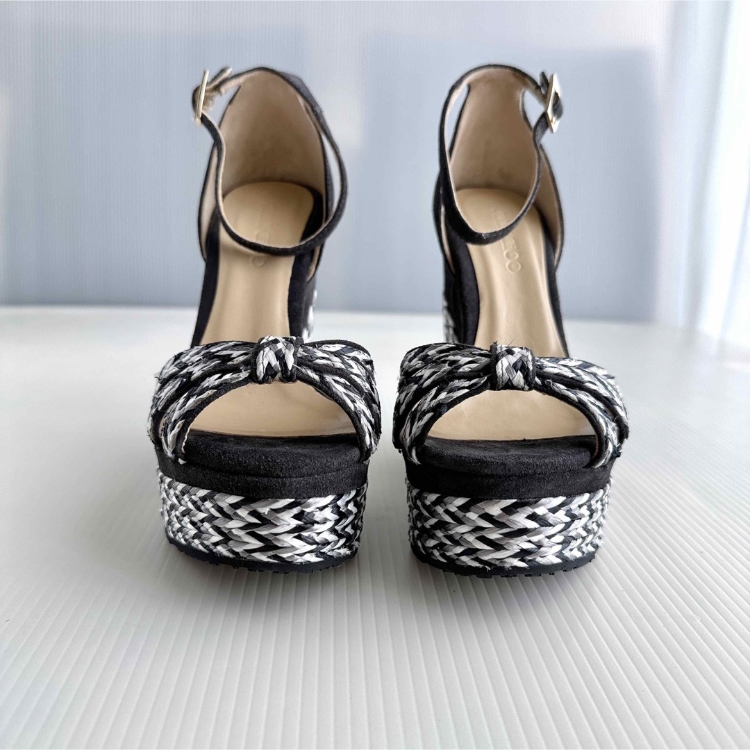 JIMMY CHOO - ジミーチュウ ウェッジソール ストラップ サンダル JIMMY CHOO - ジミーチュウ ウェッジソール ストラップ サンダル