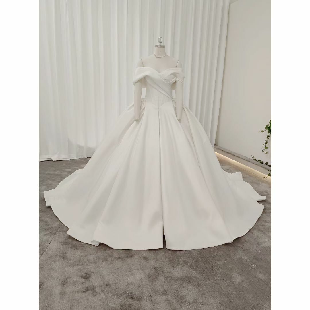 豪華!ウェディングドレス オフショルダー 長袖 プリンセス 豪華!ウェディングドレス オフショルダー 長袖 プリンセス