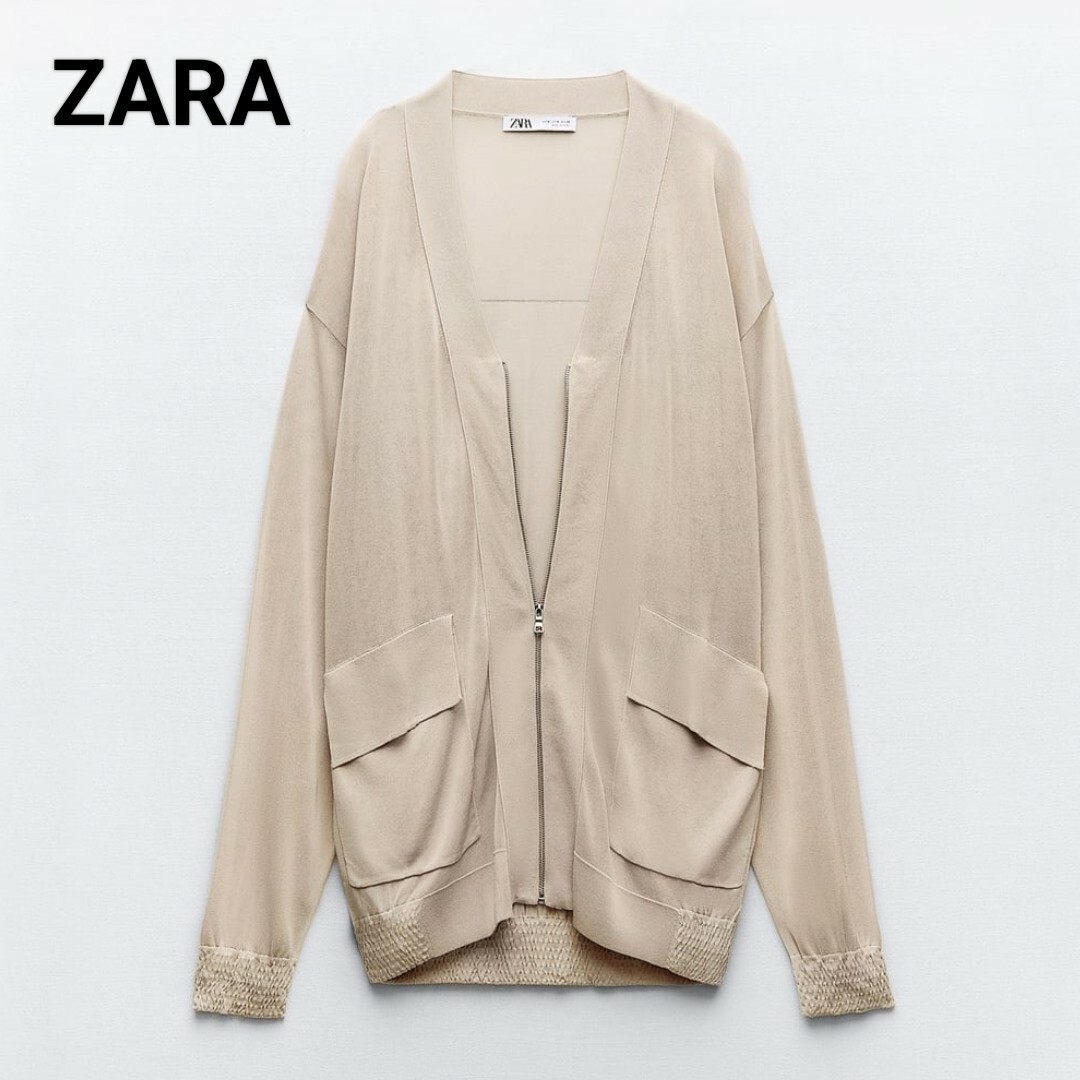 ZARA - タグ付き新品2024年ZARA ニットセミシアーボンバー ZARA - タグ付き新品2024年ZARA ニットセミシアーボンバー