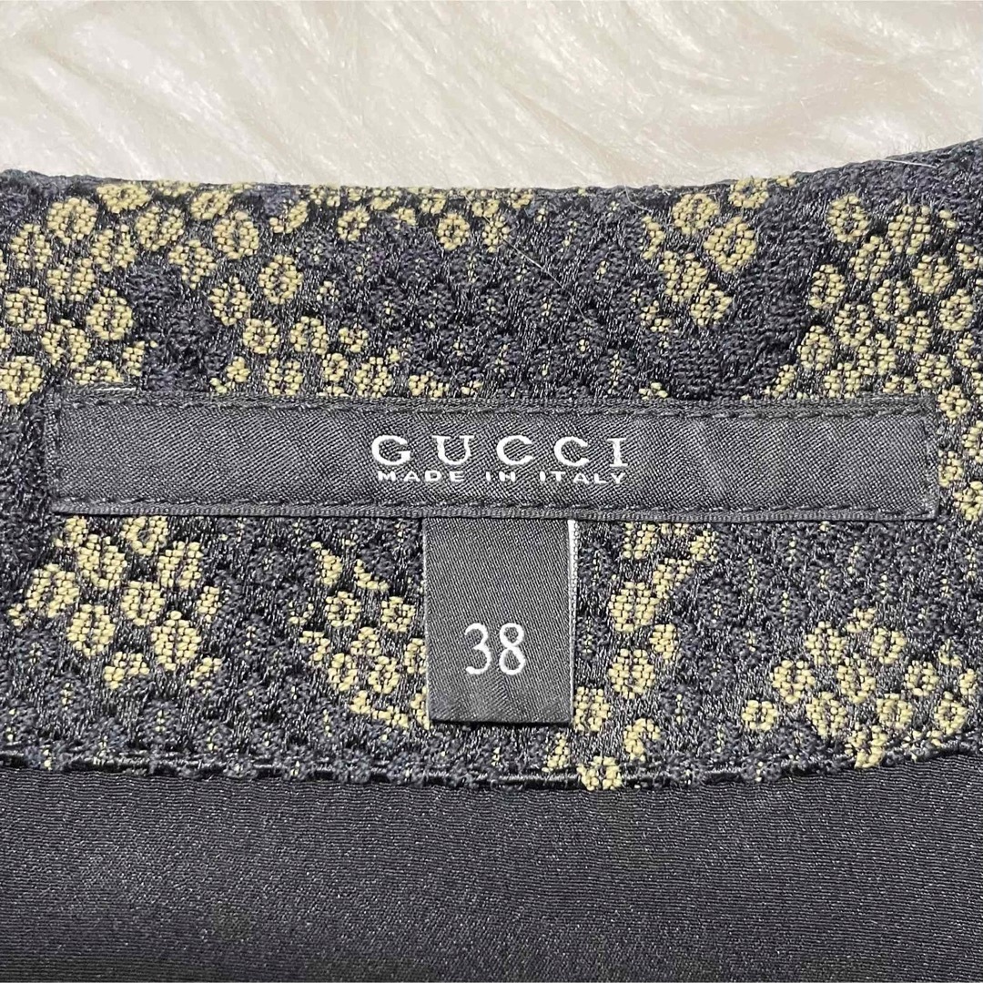 GUCCI - 本物 美品 グッチ パイソン柄 五分袖 ワンピース ドレス GUCCI - 本物 美品 グッチ パイソン柄 五分袖 ワンピース ドレス