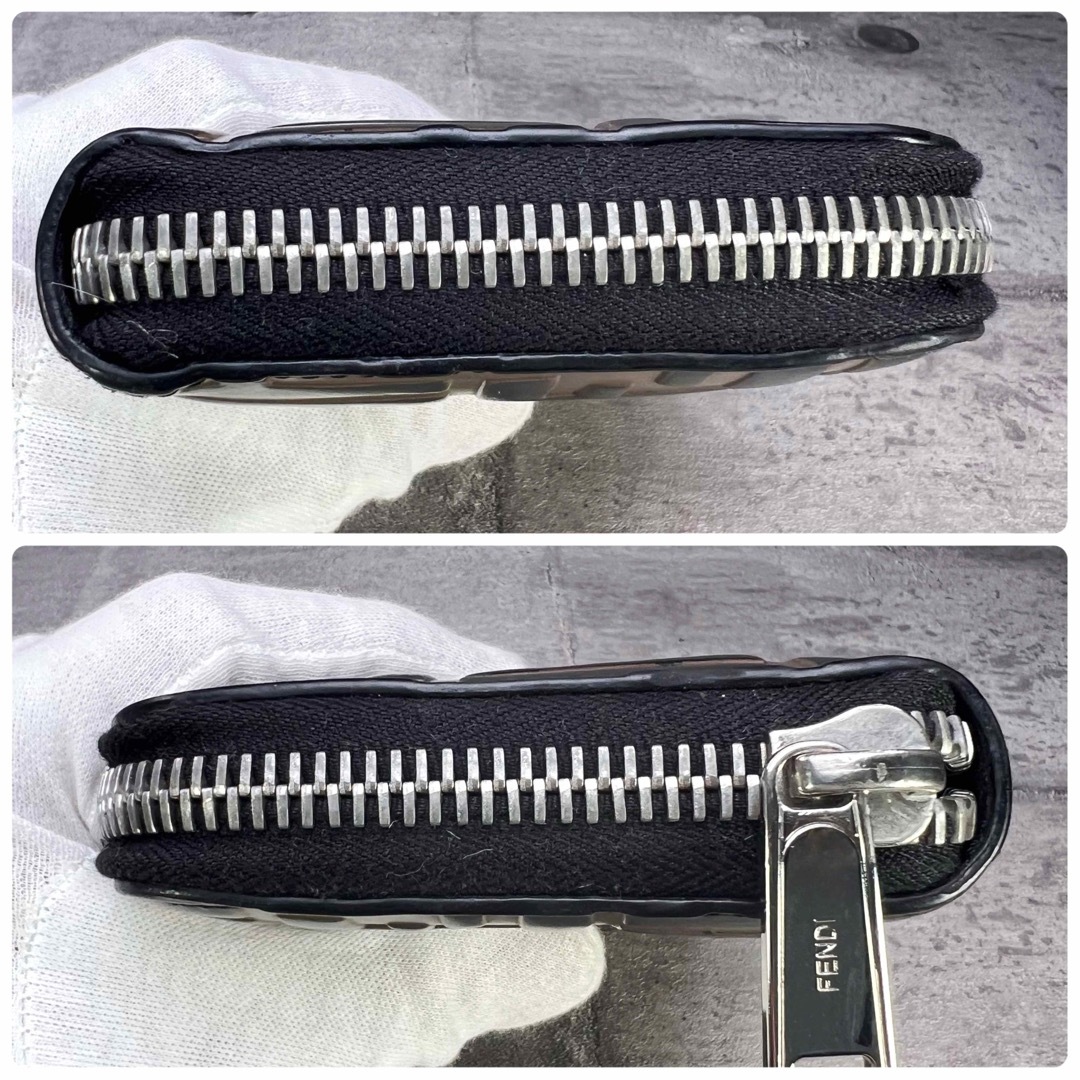 極美品 FENDI FFロゴ エンボス ズッカ 長財布 ラウンド 極美品 FENDI FFロゴ エンボス ズッカ 長財布 ラウンド