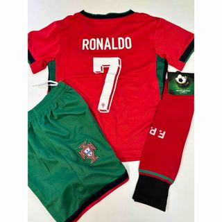 160cmポルトガル新モデル　ロナウド　子供サッカーユニフォーム三点セット(Tシャツ/カットソー)