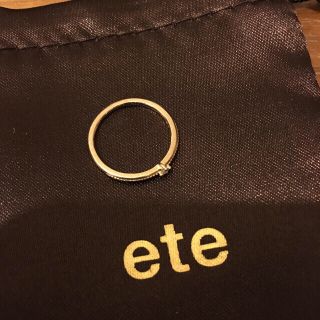 エテ(ete)の【mim様専用】ete 一粒ダイヤリング箱なし(リング(指輪))