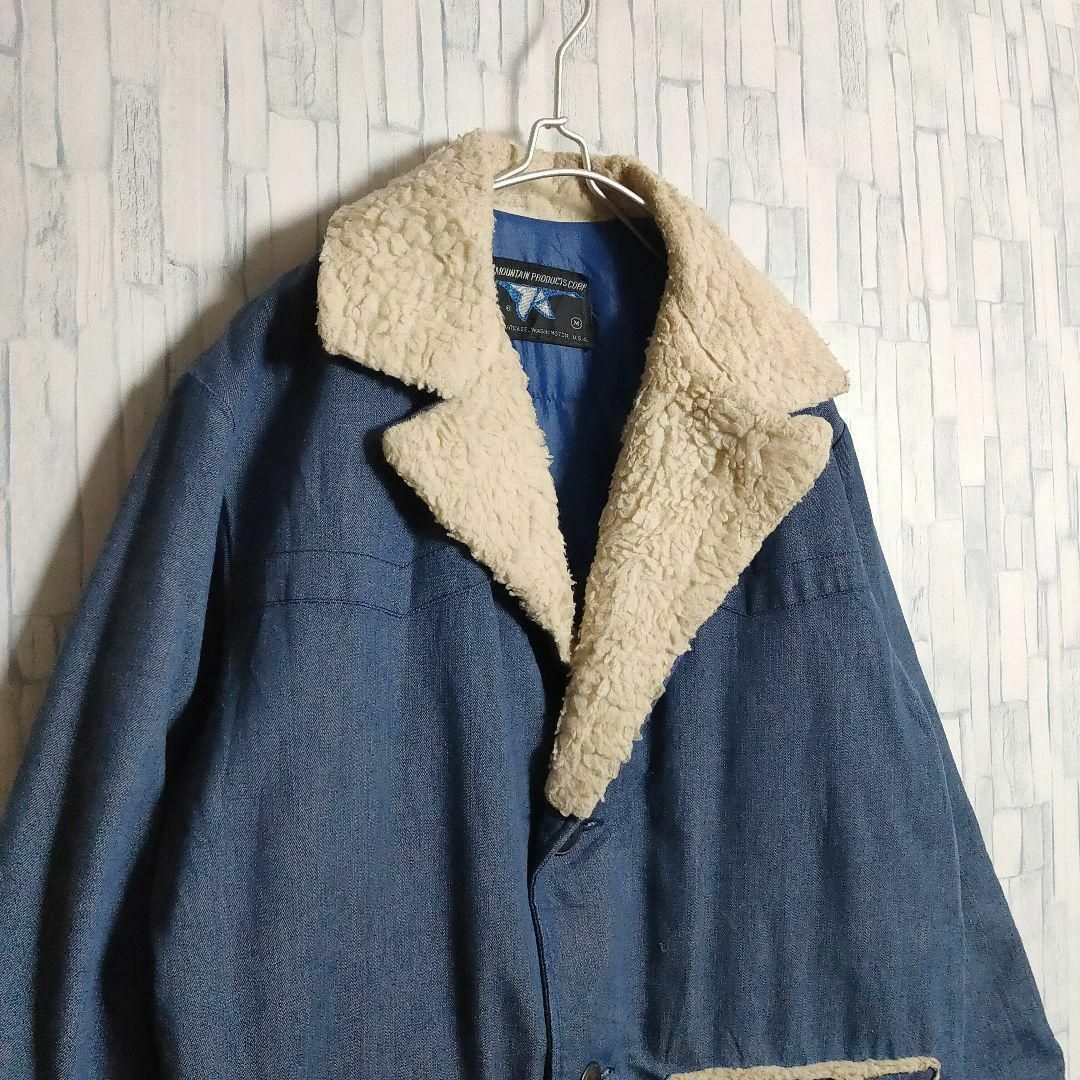 VINTAGE - 70s アメリカ製 ランチコート ボア付き襟 ダウン VINTAGE - 70s アメリカ製 ランチコート ボア付き襟 ダウン