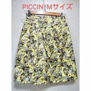 ピッチン(PICCIN)の1269x【春夏コーデ】PICCIN ピッチン 古着 花柄スカート 膝丈 M(ひざ丈スカート)