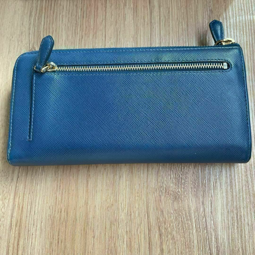 PRADA サフィアーノ リボン 長財布 ブルー PRADA サフィアーノ リボン 長財布 ブルー