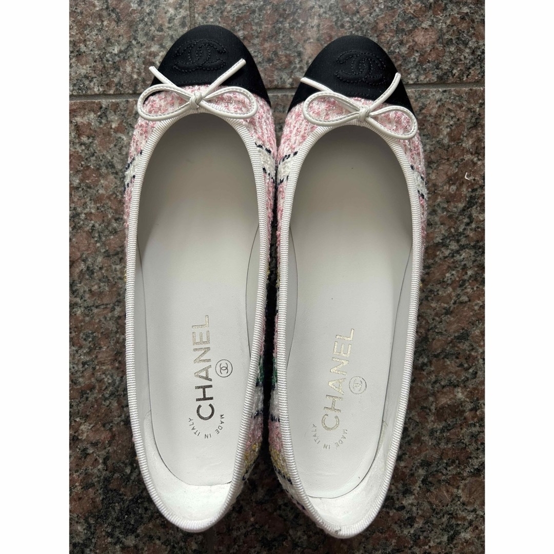 CHANEL - 新品未使用シャネルツイード バレエフラットシューズ CHANEL - 新品未使用シャネルツイード バレエフラットシューズ