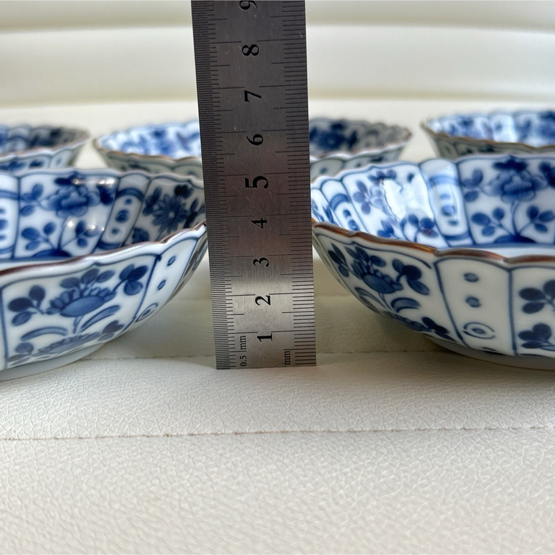 たち吉 - たち吉 間取草文 小鉢揃 5枚セット 染付 中鉢 銘々皿 たち吉 - たち吉 間取草文 小鉢揃 5枚セット 染付 中鉢 銘々皿