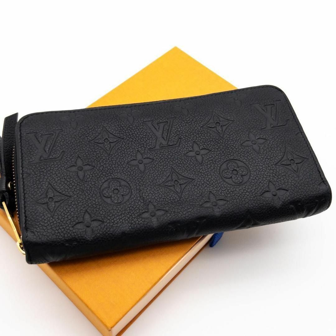 LOUIS VUITTON - 【超極美品】ルイヴィトン　ジッピーウォレット　モノグラムアンプラント　長財布　黒