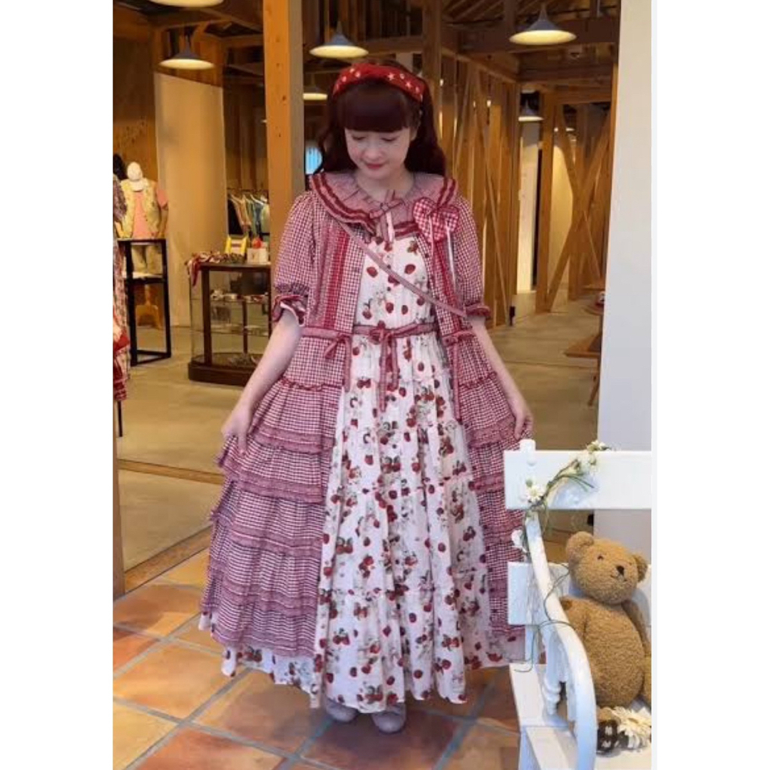 PINK HOUSE♡ピンクリトルテディプリント♡ミディワンピース PINK HOUSE♡ピンクリトルテディプリント♡ミディワンピース