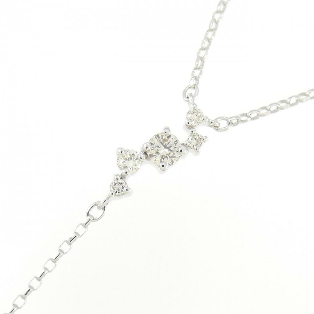 K18WG ダイヤモンド ネックレス 0.12CT K18WG ダイヤモンド ネックレス 0.12CT